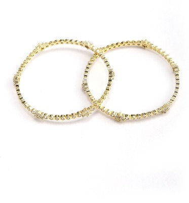 Priyaasi Alloy Gold-plated Bangle Set(Pack of 2)