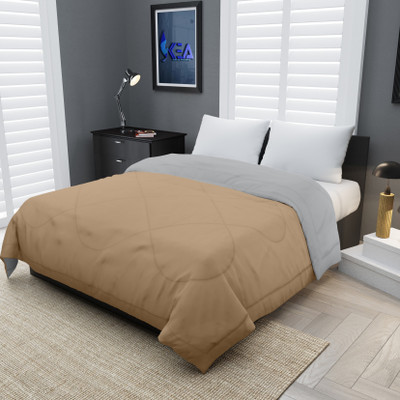 KEA Solid Double Comforter for  Heavy Winter(Microfiber, Taupe-Grey)