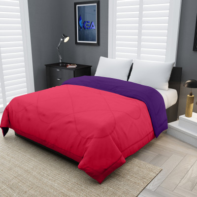 KEA Solid Double Comforter for  Heavy Winter(Microfiber, Pink-Purple)
