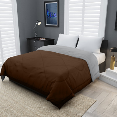 KEA Solid Single Comforter for  Heavy Winter(Microfiber, Brown-Grey)