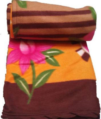 Nayan Enterprises Floral Single Fleece Blanket for  Mild Winter(Polyester, Multicolor)