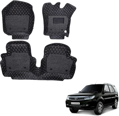 MOCKHE Leatherite 7D Mat For  Tata Safari Storme(Black)