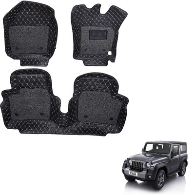 Auto Hub Leatherite 7D Mat For  Mahindra Thar(Black)
