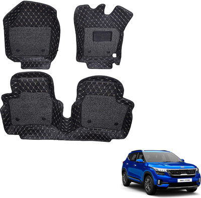 MOCKHE Leatherite 7D Mat For  Kia Seltos(Black)
