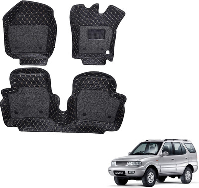 MOCKHE Leatherite 7D Mat For  Tata Safari Dicor(Black)