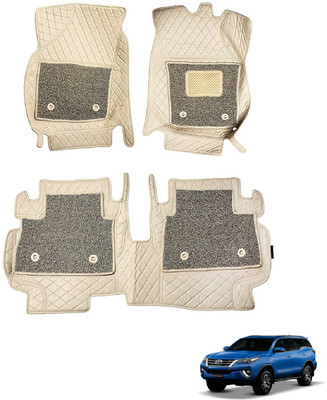 MOCKHE Leatherite 7D Mat For  Toyota New Fortuner(Beige)