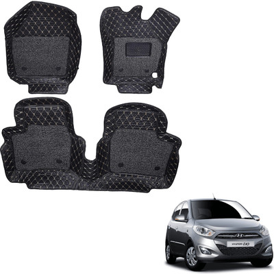 Auto Hub Leatherite 7D Mat For  Hyundai i10(Black)