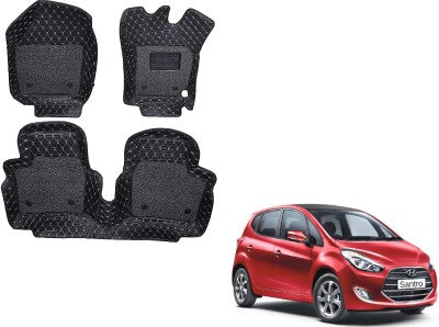 MOCKHE Leatherite 7D Mat For  Hyundai Santro(Black)