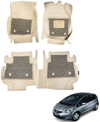 Auto Hub Leatherite 7D Mat For  Honda Jazz(Beige)