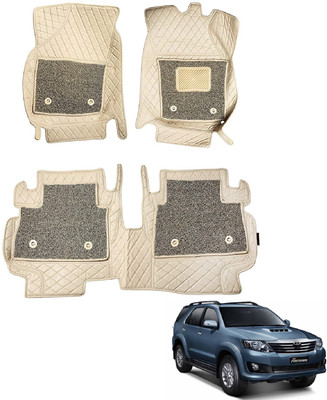 MOCKHE Leatherite 7D Mat For  Toyota Fortuner Old(Beige)