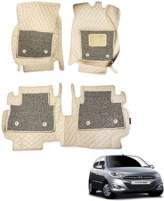Auto Hub Leatherite 7D Mat For  Hyundai i10(Beige)
