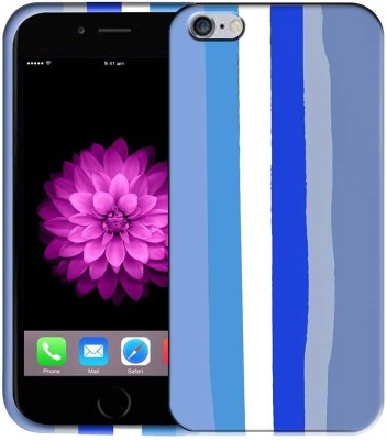 ELEF Back Cover for Apple iPhone 7 Ultra Slim Anti-Slip Liquid Soft Silicone Flexible Rainbow Pattern Case(Blue, Grip Case, Silicon, Pack of: 1)