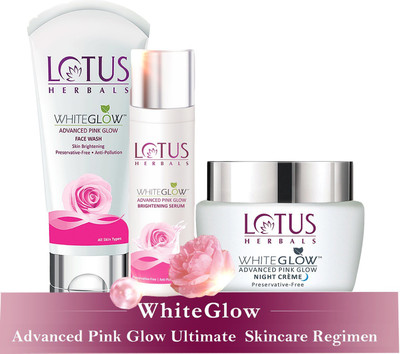 LOTUS HERBALS WhiteGlow Advanced Pink Glow Ultimate Skincare Regimen(3 Items in the set)