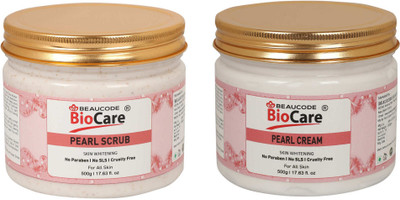 BEAUCODE BioCare Pearl Face and Body Cream and Scrub Pack of-2 (500g)(2 Items in the set)