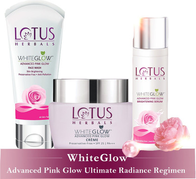 LOTUS HERBALS WhiteGlow Advanced Pink Glow Ultimate Radiance Regimen(3 Items in the set)