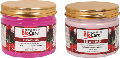 BEAUCODE BioCare Red Wine Face and Body Gel and Mask Pack of-2 (500g)(2 Items in the set)