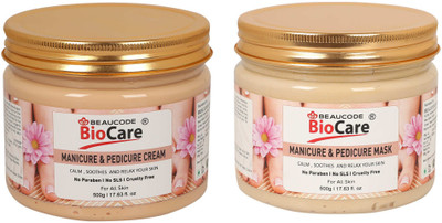 BEAUCODE BioCare & Pedicure Cream and Mask Pack of-2 (500g)(2 Items in the set)