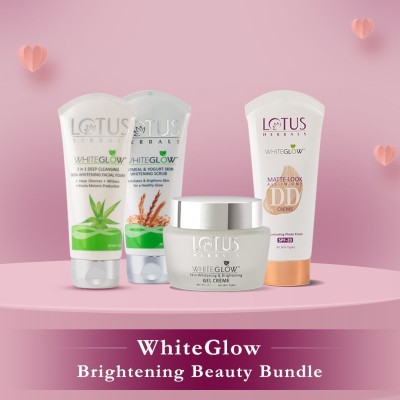 LOTUS HERBALS WhiteGlow Brightening Beauty Bundle(4 Items in the set)