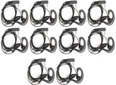 SNARIYOVSN (10 Pcs) Headset For WalkieTalkie UV-5R UV-8D BF-888S... Wired(Black, In the Ear)