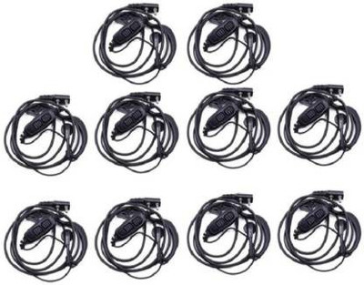 SNARIYOVSN (10 Pcs) Headset For WalkieTalkie UV-5R UV-8D BF-888S. Wired(Black, In the Ear)