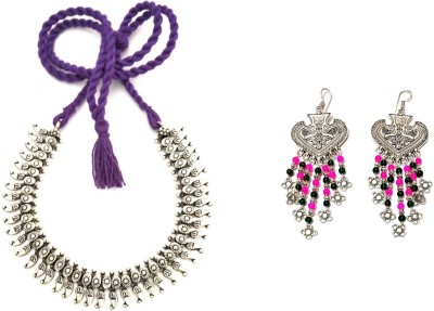 athizay Metal Silver, Purple, Pink Jewellery Set(Pack of 1)