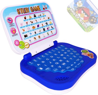Aapaga Learning Study Game Toy For Kid With Rhymes And Alphabet Sound And Lights | Battery Operated | Educational Laptop | Learning Toys | Best Gift For Kids/Toddler | Size: 8 Inch | Package Item: Laptop Toy(Multicolor)