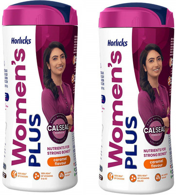HORLICKS Women's Plus Calseal Caramel 400 Gram Pack Of 2(2 x 400 g)
