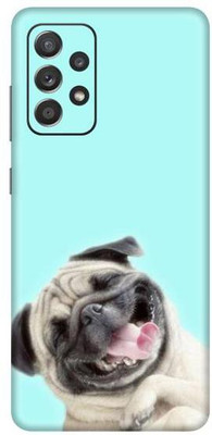 aadia SAMSUNG GALAXY A72 Mobile Skin(Blue, Beige)