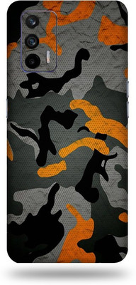 OggyBaba Realme X7 Max, Phone Back side Protector and Camera Protector Mobile Skin(Ultra Super Orange-Camouflage Skin Skin Matte Finish)