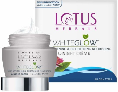 LOTUS HERBALS WhiteGlow Skin Whitening and Brightening Nourishing Night Cream(60 g)
