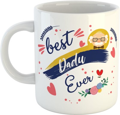 ARTBUG Best Dadu Ever Ceramic Coffee - Best Gift for Grandpa, Grand Father, Birthday, Grand Parent's Day, Anniversary Ceramic Coffee Mug(350 ml)