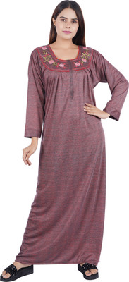 NACNO Women Nighty(Brown)