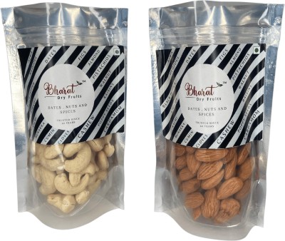Bharat Premium quality Almond and Cashew Combo Pack (100 gm x 2) Almonds, Cashews(2 x 100 g)