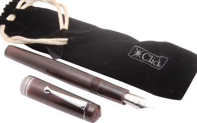 Ledos Ledos Click Aristocrat Brown Demonstrator 3in1 Ink Filling System Broad Nib Fountain Pen(Ink Color - Blue)