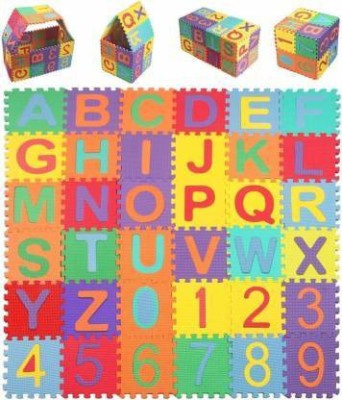 TITIRANGI Alphabet ABCD Non-Toxic Floor mats for Kids, Puzzle Foam Mat for Children, Educational Puzzle Interlocking Foam Play Mat Toy (Multicolored) Learning Toy (Set of 1)(36 Pieces)