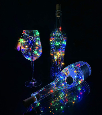 OneClickPicks 20 LEDs 120 inch Multicolor Steady String Rice Lights(Pack of 3)