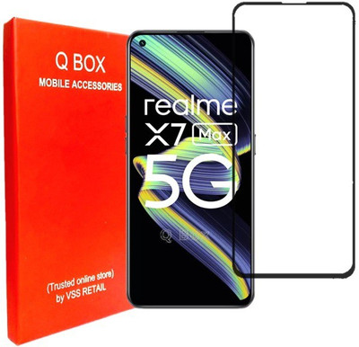 Q Box Edge To Edge Tempered Glass for realme x7 max(Pack of 1)