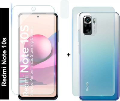 ZINJURIKI Front and Back Screen Guard for Redmi Note 10s+ Camera(Pack of 3)