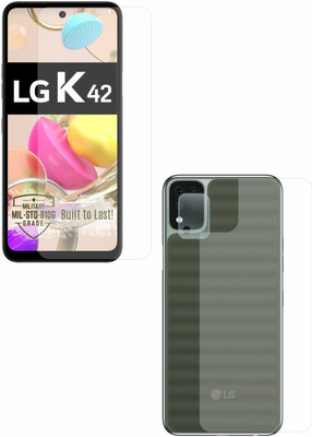 ZINJURIKI Front and Back Screen Guard for LG K42+ Camera(Pack of 3)