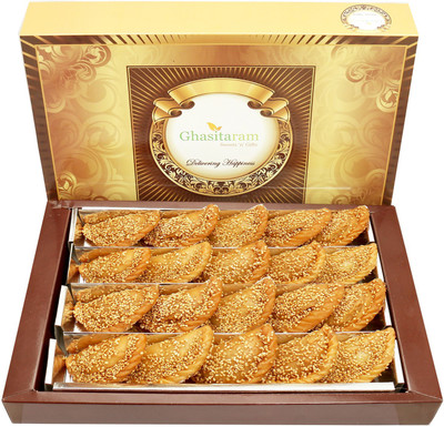 Ghasitaram Gifts Sweets- Roasted Til/ Sesame Gujiya 800 gms Box(800 g)
