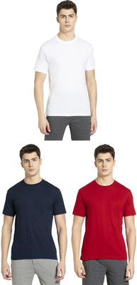 JOCKEY Solid Men Round Neck Multicolor T-Shirt