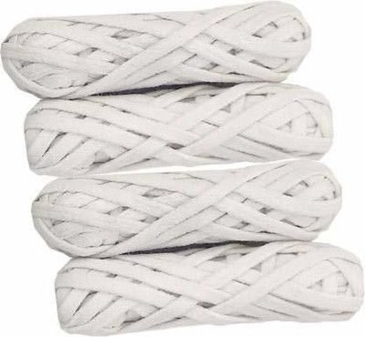 Nada Men's and Women's Nada Dori Strings Cotton Thread - Large Pack of 25 meters . White Thread(25 m Pack of4)