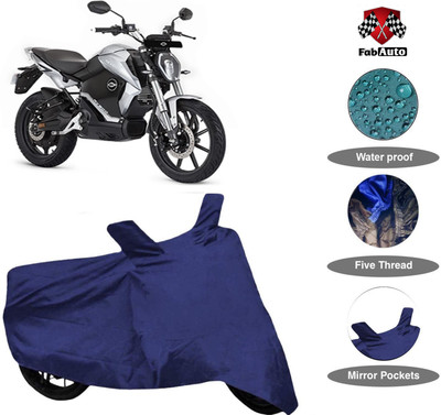 FabAuto Waterproof Two Wheeler Cover for Revolt(RV 300, Blue)