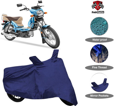 FabAuto Waterproof Two Wheeler Cover for TVS(XL 100, Blue)