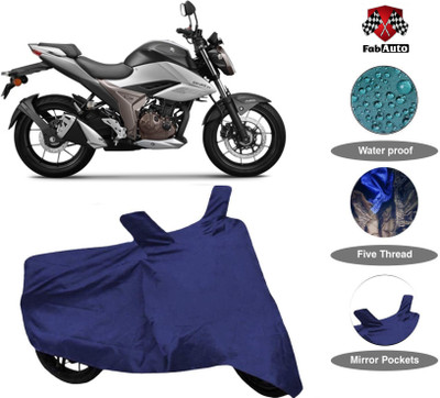 FabAuto Waterproof Two Wheeler Cover for Suzuki(Gixxer SF, Blue)