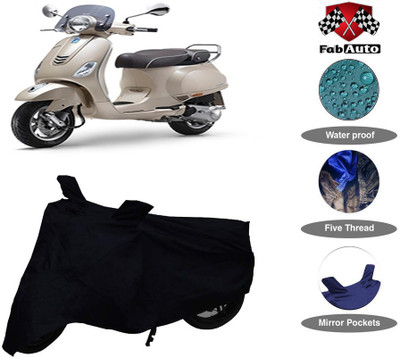 APNEK Waterproof Two Wheeler Cover for Vespa(Vespa, Black)