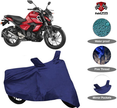 FabAuto Waterproof Two Wheeler Cover for Yamaha(FZ, Blue)