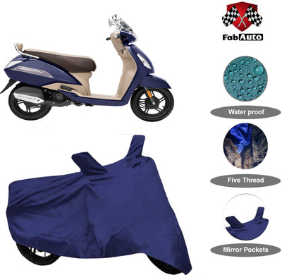 FabAuto Waterproof Two Wheeler Cover for TVS(Jupiter, Blue)