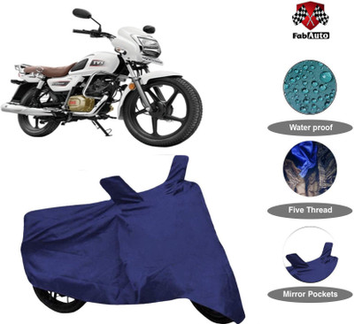 FabAuto Waterproof Two Wheeler Cover for TVS(Radeon, Blue)