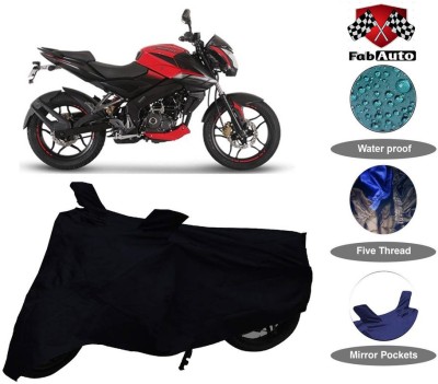 FabAuto Waterproof Two Wheeler Cover for Bajaj(Pulsar 160 NS DTS-i, Black)